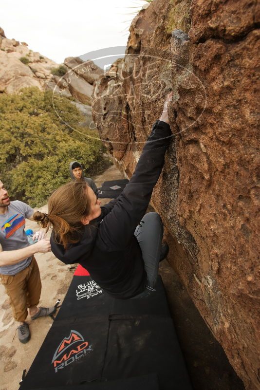 Bouldering in Hueco Tanks on 03/16/2019 with Blue Lizard Climbing and Yoga

Filename: SRM_20190316_1547111.jpg
Aperture: f/5.6
Shutter Speed: 1/800
Body: Canon EOS-1D Mark II
Lens: Canon EF 16-35mm f/2.8 L