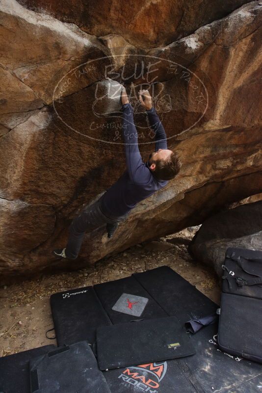 Bouldering in Hueco Tanks on 03/16/2019 with Blue Lizard Climbing and Yoga

Filename: SRM_20190316_1704421.jpg
Aperture: f/5.0
Shutter Speed: 1/160
Body: Canon EOS-1D Mark II
Lens: Canon EF 16-35mm f/2.8 L