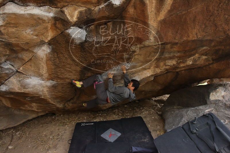 Bouldering in Hueco Tanks on 03/16/2019 with Blue Lizard Climbing and Yoga

Filename: SRM_20190316_1720480.jpg
Aperture: f/5.0
Shutter Speed: 1/200
Body: Canon EOS-1D Mark II
Lens: Canon EF 16-35mm f/2.8 L