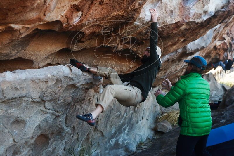 Bouldering in Hueco Tanks on 03/17/2019 with Blue Lizard Climbing and Yoga

Filename: SRM_20190317_0935250.jpg
Aperture: f/4.0
Shutter Speed: 1/200
Body: Canon EOS-1D Mark II
Lens: Canon EF 50mm f/1.8 II