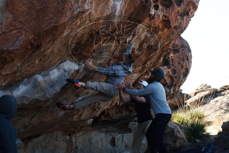 Bouldering in Hueco Tanks on 03/17/2019 with Blue Lizard Climbing and Yoga

Filename: SRM_20190317_1009450.jpg
Aperture: f/4.0
Shutter Speed: 1/640
Body: Canon EOS-1D Mark II
Lens: Canon EF 50mm f/1.8 II