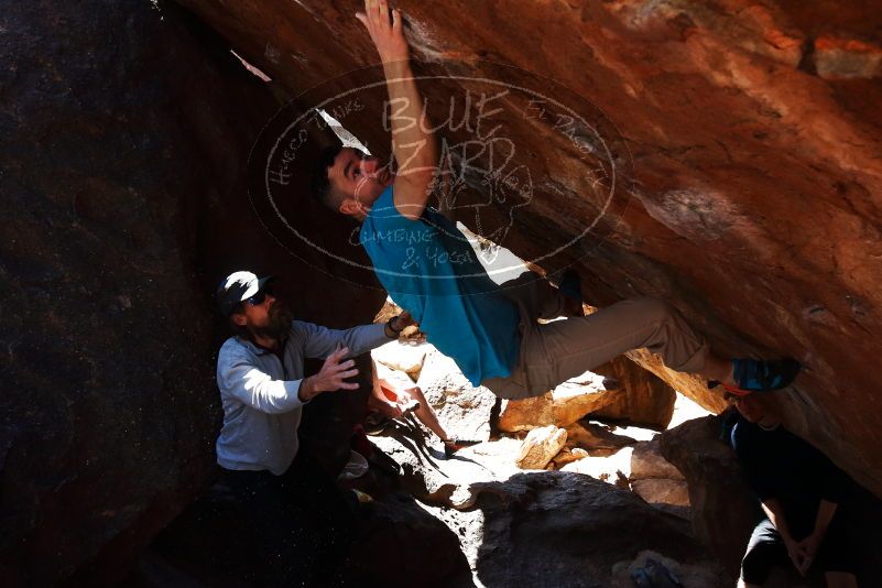 Bouldering in Hueco Tanks on 03/17/2019 with Blue Lizard Climbing and Yoga

Filename: SRM_20190317_1253400.jpg
Aperture: f/5.6
Shutter Speed: 1/640
Body: Canon EOS-1D Mark II
Lens: Canon EF 16-35mm f/2.8 L