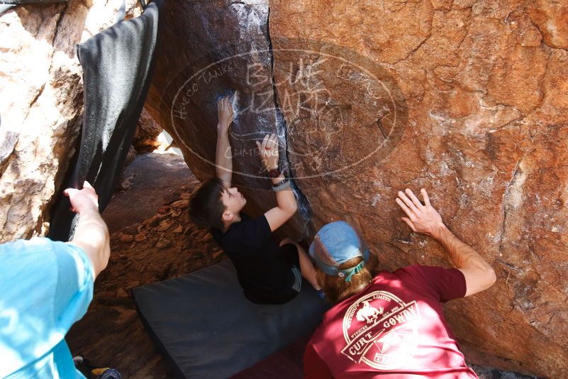 Bouldering in Hueco Tanks on 03/17/2019 with Blue Lizard Climbing and Yoga

Filename: SRM_20190317_1417010.jpg
Aperture: f/5.6
Shutter Speed: 1/200
Body: Canon EOS-1D Mark II
Lens: Canon EF 16-35mm f/2.8 L