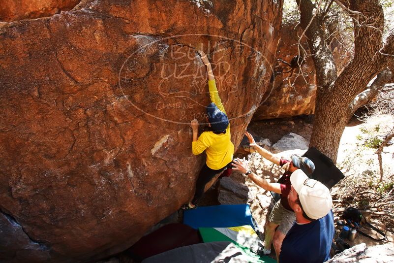 Bouldering in Hueco Tanks on 03/17/2019 with Blue Lizard Climbing and Yoga

Filename: SRM_20190317_1425030.jpg
Aperture: f/5.6
Shutter Speed: 1/250
Body: Canon EOS-1D Mark II
Lens: Canon EF 16-35mm f/2.8 L