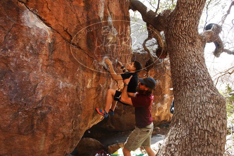Bouldering in Hueco Tanks on 03/17/2019 with Blue Lizard Climbing and Yoga

Filename: SRM_20190317_1433490.jpg
Aperture: f/5.6
Shutter Speed: 1/200
Body: Canon EOS-1D Mark II
Lens: Canon EF 16-35mm f/2.8 L