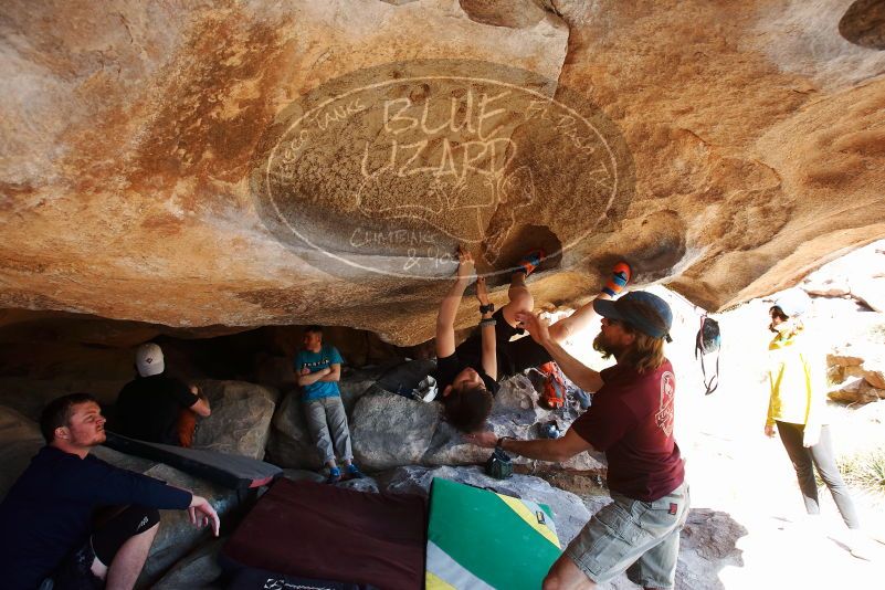 Bouldering in Hueco Tanks on 03/17/2019 with Blue Lizard Climbing and Yoga

Filename: SRM_20190317_1541240.jpg
Aperture: f/5.6
Shutter Speed: 1/250
Body: Canon EOS-1D Mark II
Lens: Canon EF 16-35mm f/2.8 L