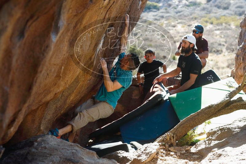 Bouldering in Hueco Tanks on 03/17/2019 with Blue Lizard Climbing and Yoga

Filename: SRM_20190317_1728180.jpg
Aperture: f/4.0
Shutter Speed: 1/250
Body: Canon EOS-1D Mark II
Lens: Canon EF 50mm f/1.8 II