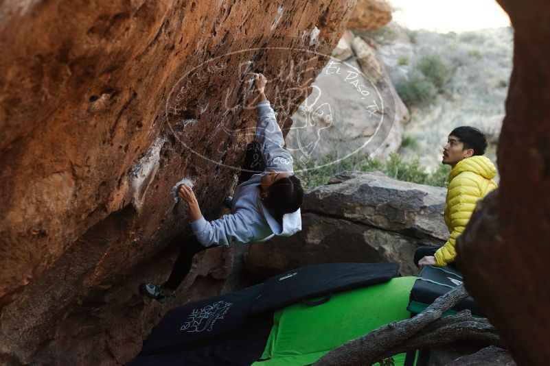 Bouldering in Hueco Tanks on 03/20/2019 with Blue Lizard Climbing and Yoga

Filename: SRM_20190320_0926020.jpg
Aperture: f/3.5
Shutter Speed: 1/400
Body: Canon EOS-1D Mark II
Lens: Canon EF 50mm f/1.8 II