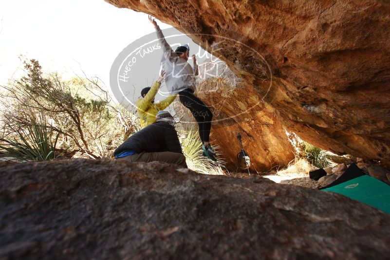 Bouldering in Hueco Tanks on 03/20/2019 with Blue Lizard Climbing and Yoga

Filename: SRM_20190320_1005550.jpg
Aperture: f/5.6
Shutter Speed: 1/250
Body: Canon EOS-1D Mark II
Lens: Canon EF 16-35mm f/2.8 L