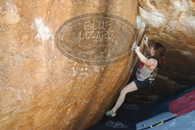 Bouldering in Hueco Tanks on 03/29/2019 with Blue Lizard Climbing and Yoga

Filename: SRM_20190329_1157390.jpg
Aperture: f/4.0
Shutter Speed: 1/200
Body: Canon EOS-1D Mark II
Lens: Canon EF 50mm f/1.8 II