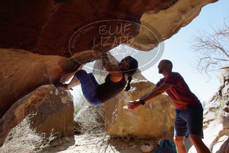 Bouldering in Hueco Tanks on 03/29/2019 with Blue Lizard Climbing and Yoga

Filename: SRM_20190329_1218270.jpg
Aperture: f/5.6
Shutter Speed: 1/640
Body: Canon EOS-1D Mark II
Lens: Canon EF 16-35mm f/2.8 L