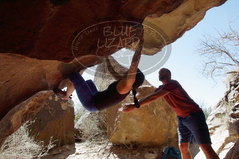 Bouldering in Hueco Tanks on 03/29/2019 with Blue Lizard Climbing and Yoga

Filename: SRM_20190329_1218280.jpg
Aperture: f/5.6
Shutter Speed: 1/800
Body: Canon EOS-1D Mark II
Lens: Canon EF 16-35mm f/2.8 L
