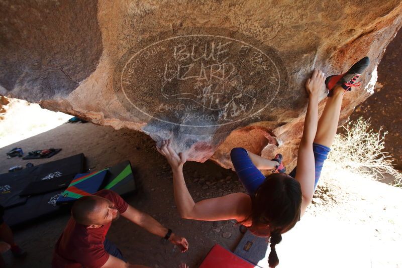 Bouldering in Hueco Tanks on 03/29/2019 with Blue Lizard Climbing and Yoga

Filename: SRM_20190329_1241280.jpg
Aperture: f/5.6
Shutter Speed: 1/320
Body: Canon EOS-1D Mark II
Lens: Canon EF 16-35mm f/2.8 L