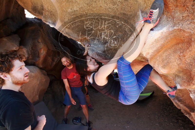 Bouldering in Hueco Tanks on 03/29/2019 with Blue Lizard Climbing and Yoga

Filename: SRM_20190329_1243041.jpg
Aperture: f/5.6
Shutter Speed: 1/250
Body: Canon EOS-1D Mark II
Lens: Canon EF 16-35mm f/2.8 L