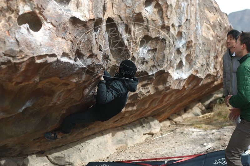 Bouldering in Hueco Tanks on 03/30/2019 with Blue Lizard Climbing and Yoga

Filename: SRM_20190330_0936550.jpg
Aperture: f/2.8
Shutter Speed: 1/500
Body: Canon EOS-1D Mark II
Lens: Canon EF 50mm f/1.8 II