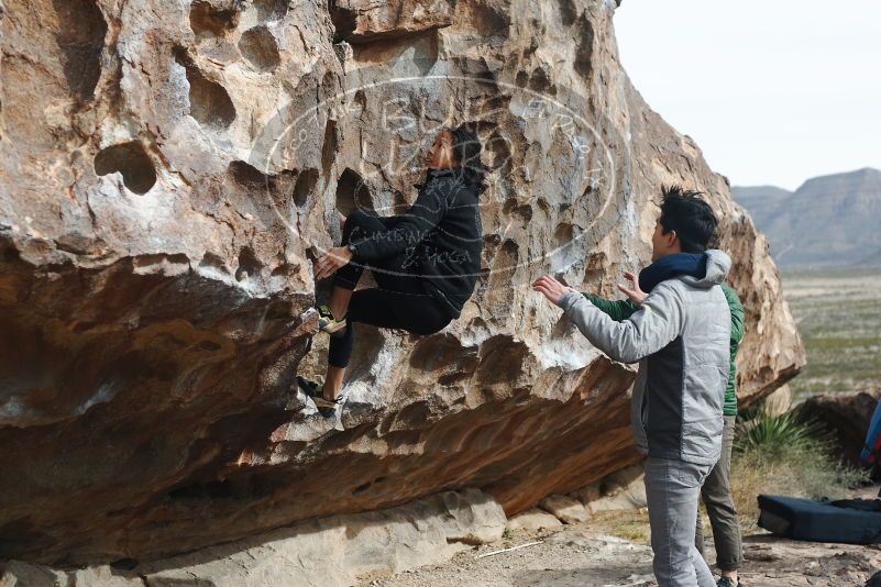 Bouldering in Hueco Tanks on 03/30/2019 with Blue Lizard Climbing and Yoga

Filename: SRM_20190330_0937470.jpg
Aperture: f/4.0
Shutter Speed: 1/800
Body: Canon EOS-1D Mark II
Lens: Canon EF 50mm f/1.8 II