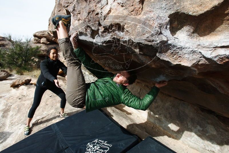 Bouldering in Hueco Tanks on 03/30/2019 with Blue Lizard Climbing and Yoga

Filename: SRM_20190330_1021040.jpg
Aperture: f/5.6
Shutter Speed: 1/400
Body: Canon EOS-1D Mark II
Lens: Canon EF 16-35mm f/2.8 L