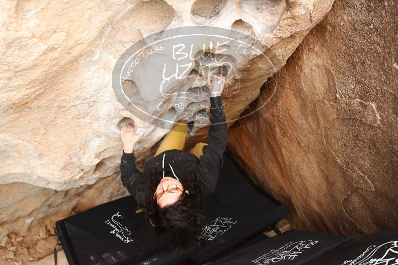 Bouldering in Hueco Tanks on 03/30/2019 with Blue Lizard Climbing and Yoga

Filename: SRM_20190330_1135180.jpg
Aperture: f/5.6
Shutter Speed: 1/250
Body: Canon EOS-1D Mark II
Lens: Canon EF 16-35mm f/2.8 L