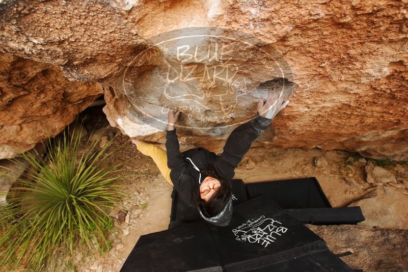 Bouldering in Hueco Tanks on 03/30/2019 with Blue Lizard Climbing and Yoga

Filename: SRM_20190330_1306370.jpg
Aperture: f/5.6
Shutter Speed: 1/200
Body: Canon EOS-1D Mark II
Lens: Canon EF 16-35mm f/2.8 L