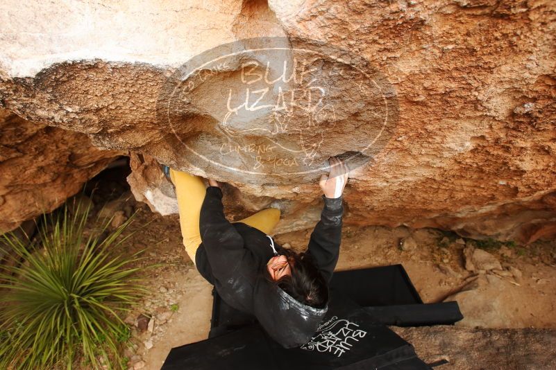 Bouldering in Hueco Tanks on 03/30/2019 with Blue Lizard Climbing and Yoga

Filename: SRM_20190330_1306460.jpg
Aperture: f/5.6
Shutter Speed: 1/200
Body: Canon EOS-1D Mark II
Lens: Canon EF 16-35mm f/2.8 L