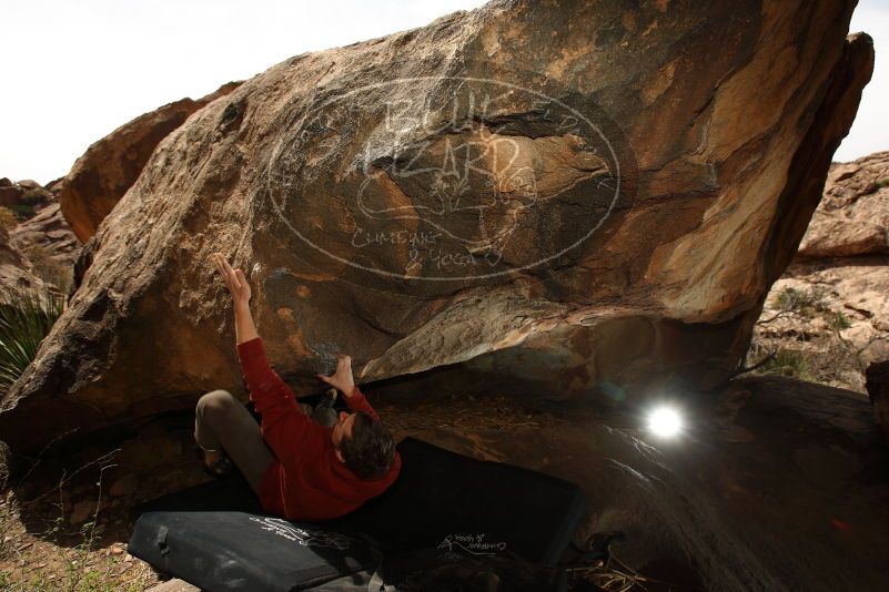 Bouldering in Hueco Tanks on 03/30/2019 with Blue Lizard Climbing and Yoga

Filename: SRM_20190330_1339570.jpg
Aperture: f/5.6
Shutter Speed: 1/250
Body: Canon EOS-1D Mark II
Lens: Canon EF 16-35mm f/2.8 L