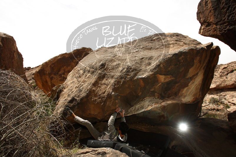Bouldering in Hueco Tanks on 03/30/2019 with Blue Lizard Climbing and Yoga

Filename: SRM_20190330_1345070.jpg
Aperture: f/5.6
Shutter Speed: 1/250
Body: Canon EOS-1D Mark II
Lens: Canon EF 16-35mm f/2.8 L