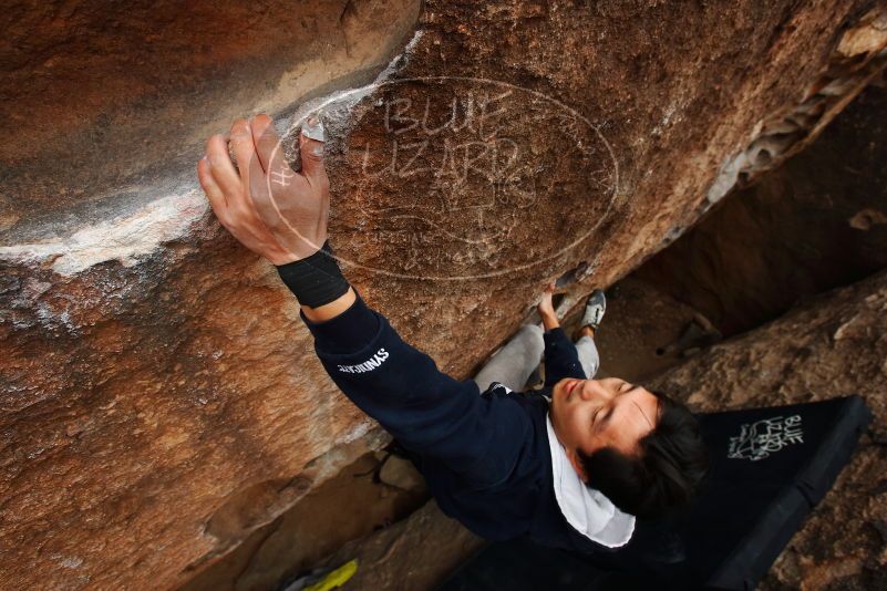 Bouldering in Hueco Tanks on 03/30/2019 with Blue Lizard Climbing and Yoga

Filename: SRM_20190330_1453532.jpg
Aperture: f/5.6
Shutter Speed: 1/250
Body: Canon EOS-1D Mark II
Lens: Canon EF 16-35mm f/2.8 L
