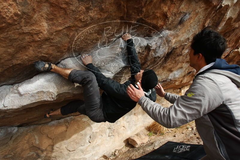 Bouldering in Hueco Tanks on 03/30/2019 with Blue Lizard Climbing and Yoga

Filename: SRM_20190330_1617170.jpg
Aperture: f/5.6
Shutter Speed: 1/250
Body: Canon EOS-1D Mark II
Lens: Canon EF 16-35mm f/2.8 L