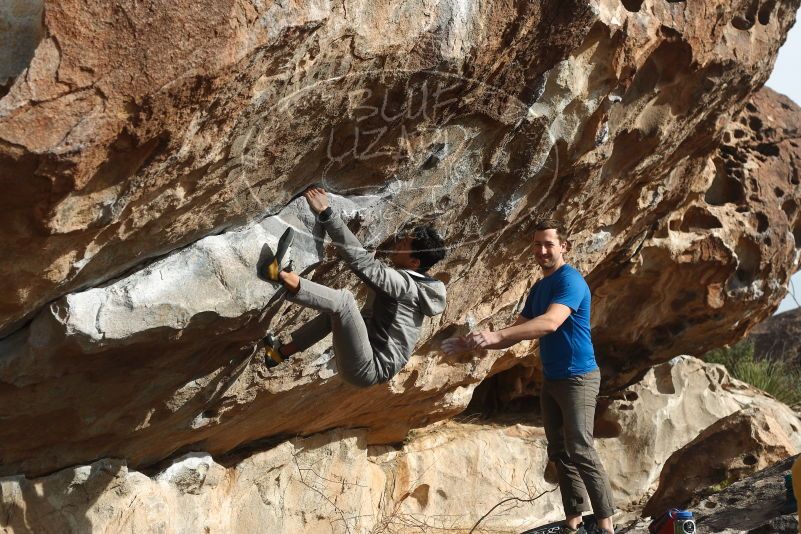 Bouldering in Hueco Tanks on 03/30/2019 with Blue Lizard Climbing and Yoga

Filename: SRM_20190330_1714010.jpg
Aperture: f/4.5
Shutter Speed: 1/400
Body: Canon EOS-1D Mark II
Lens: Canon EF 50mm f/1.8 II