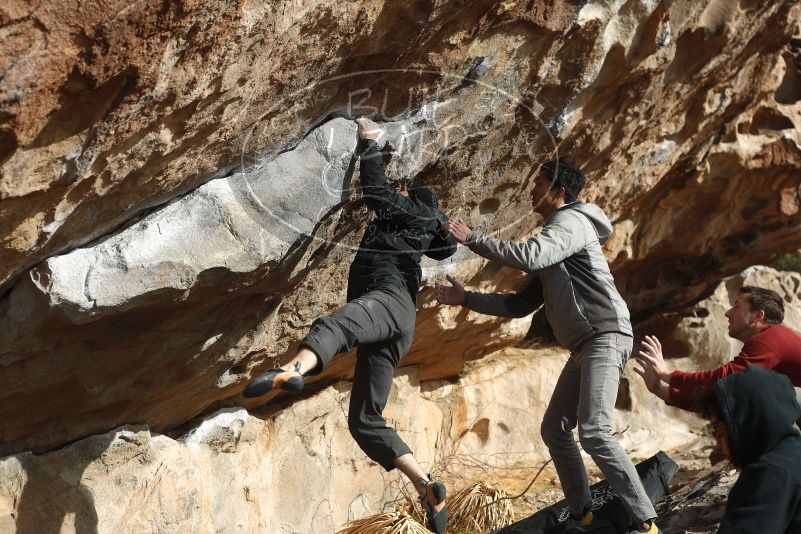 Bouldering in Hueco Tanks on 03/30/2019 with Blue Lizard Climbing and Yoga

Filename: SRM_20190330_1716351.jpg
Aperture: f/4.0
Shutter Speed: 1/500
Body: Canon EOS-1D Mark II
Lens: Canon EF 50mm f/1.8 II