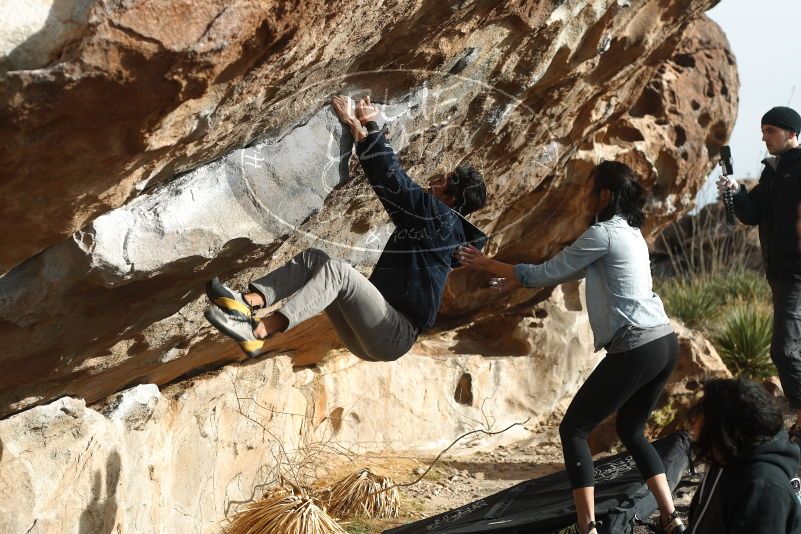 Bouldering in Hueco Tanks on 03/30/2019 with Blue Lizard Climbing and Yoga

Filename: SRM_20190330_1731240.jpg
Aperture: f/4.0
Shutter Speed: 1/400
Body: Canon EOS-1D Mark II
Lens: Canon EF 50mm f/1.8 II