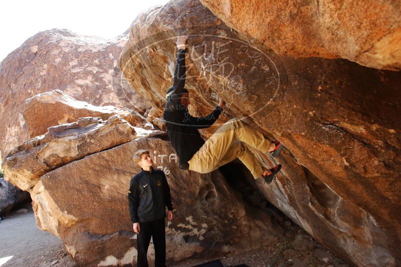 Bouldering in Hueco Tanks on 03/31/2019 with Blue Lizard Climbing and Yoga

Filename: SRM_20190331_1128490.jpg
Aperture: f/5.6
Shutter Speed: 1/250
Body: Canon EOS-1D Mark II
Lens: Canon EF 16-35mm f/2.8 L