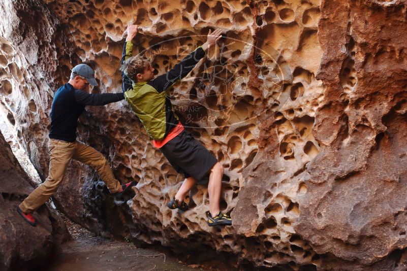 Bouldering in Hueco Tanks on 03/31/2019 with Blue Lizard Climbing and Yoga

Filename: SRM_20190331_1521030.jpg
Aperture: f/3.5
Shutter Speed: 1/80
Body: Canon EOS-1D Mark II
Lens: Canon EF 50mm f/1.8 II