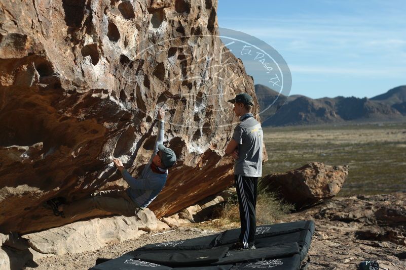 Bouldering in Hueco Tanks on 04/06/2019 with Blue Lizard Climbing and Yoga

Filename: SRM_20190406_0900100.jpg
Aperture: f/4.0
Shutter Speed: 1/640
Body: Canon EOS-1D Mark II
Lens: Canon EF 50mm f/1.8 II