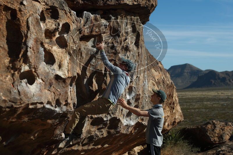 Bouldering in Hueco Tanks on 04/06/2019 with Blue Lizard Climbing and Yoga

Filename: SRM_20190406_0900180.jpg
Aperture: f/4.0
Shutter Speed: 1/1000
Body: Canon EOS-1D Mark II
Lens: Canon EF 50mm f/1.8 II