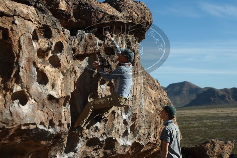 Bouldering in Hueco Tanks on 04/06/2019 with Blue Lizard Climbing and Yoga

Filename: SRM_20190406_0900260.jpg
Aperture: f/4.0
Shutter Speed: 1/800
Body: Canon EOS-1D Mark II
Lens: Canon EF 50mm f/1.8 II