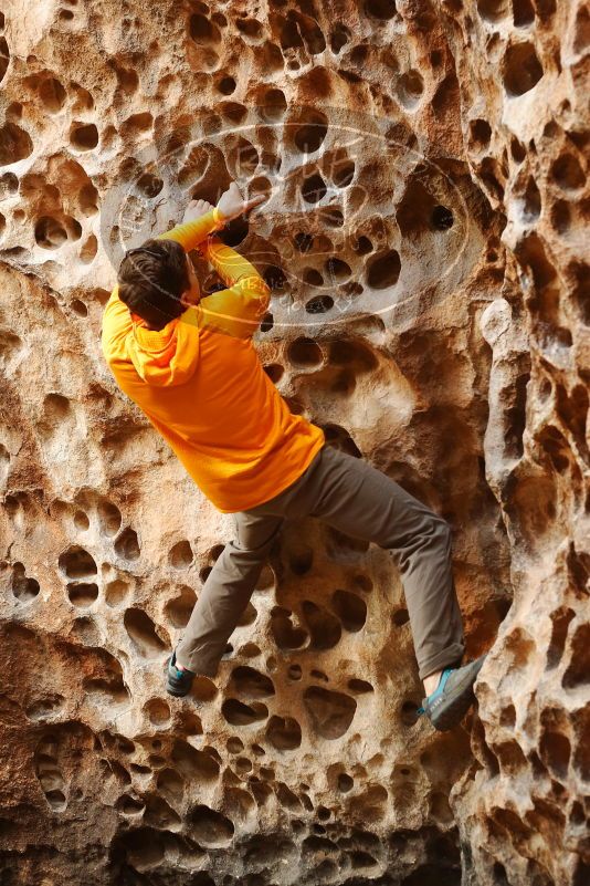 Bouldering in Hueco Tanks on 04/13/2019 with Blue Lizard Climbing and Yoga

Filename: SRM_20190413_1539180.jpg
Aperture: f/3.5
Shutter Speed: 1/160
Body: Canon EOS-1D Mark II
Lens: Canon EF 50mm f/1.8 II