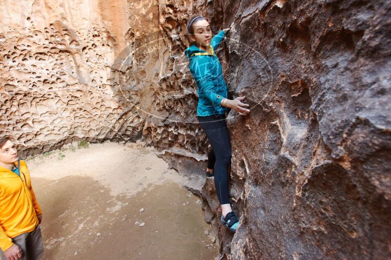 Bouldering in Hueco Tanks on 04/13/2019 with Blue Lizard Climbing and Yoga
Filename: SRM_20190413_1559340.jpg
Aperture: f/5.0
Shutter Speed: 1/50
Body: Canon EOS-1D Mark II
Lens: Canon EF 16-35mm f/2.8 L