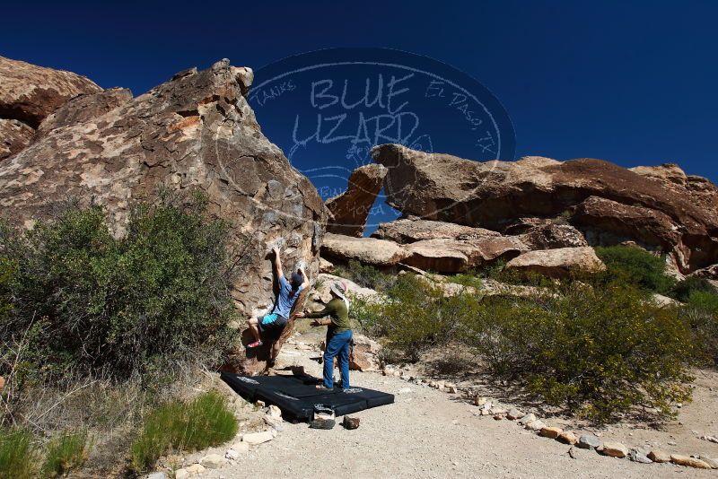Bouldering in Hueco Tanks on 04/26/2019 with Blue Lizard Climbing and Yoga

Filename: SRM_20190426_1022090.jpg
Aperture: f/5.6
Shutter Speed: 1/250
Body: Canon EOS-1D Mark II
Lens: Canon EF 16-35mm f/2.8 L