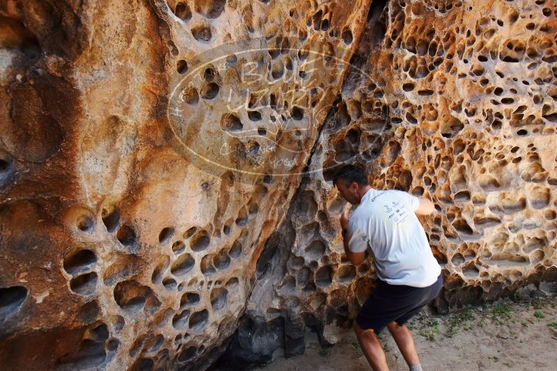 Bouldering in Hueco Tanks on 04/26/2019 with Blue Lizard Climbing and Yoga
Filename: SRM_20190426_1213440.jpg
Aperture: f/5.6
Shutter Speed: 1/250
Body: Canon EOS-1D Mark II
Lens: Canon EF 16-35mm f/2.8 L
