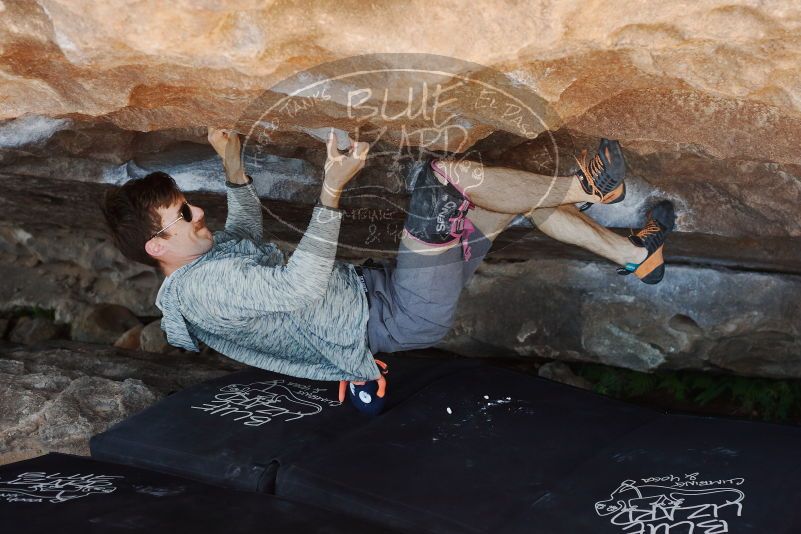 Bouldering in Hueco Tanks on 06/15/2019 with Blue Lizard Climbing and Yoga
Filename: SRM_20190615_1134020.jpg
Aperture: f/4.0
Shutter Speed: 1/400
Body: Canon EOS-1D Mark II
Lens: Canon EF 50mm f/1.8 II