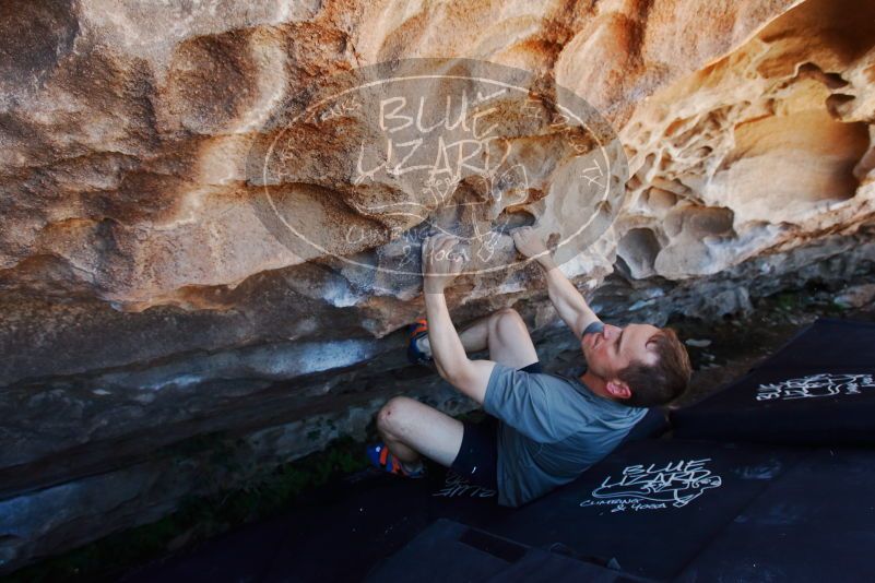Bouldering in Hueco Tanks on 06/15/2019 with Blue Lizard Climbing and Yoga
Filename: SRM_20190615_1152190.jpg
Aperture: f/5.6
Shutter Speed: 1/200
Body: Canon EOS-1D Mark II
Lens: Canon EF 16-35mm f/2.8 L
