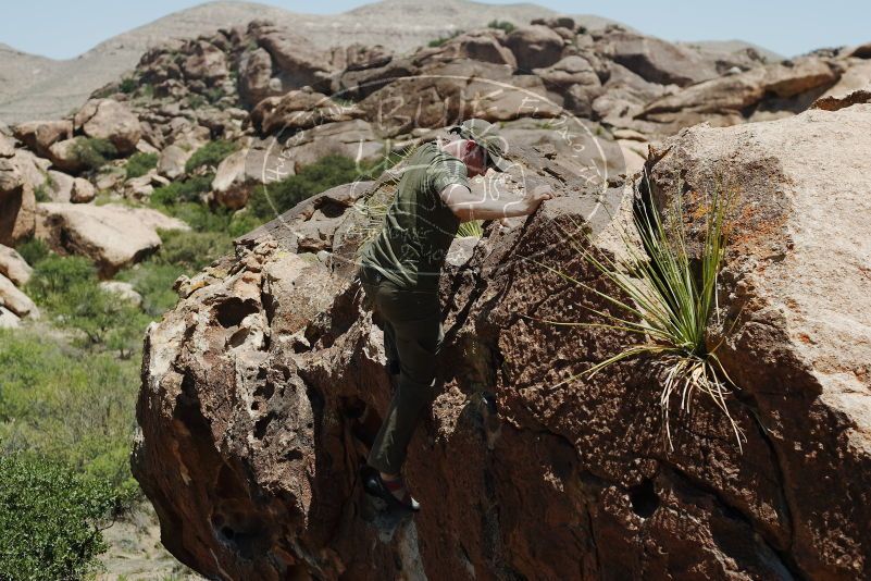 Bouldering in Hueco Tanks on 06/15/2019 with Blue Lizard Climbing and Yoga
Filename: SRM_20190615_1407510.jpg
Aperture: f/4.0
Shutter Speed: 1/1250
Body: Canon EOS-1D Mark II
Lens: Canon EF 50mm f/1.8 II