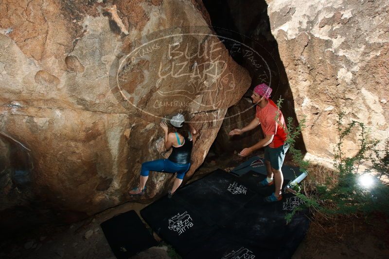 Bouldering in Hueco Tanks on 06/23/2019 with Blue Lizard Climbing and Yoga
Filename: SRM_20190623_1018320.jpg
Aperture: f/8.0
Shutter Speed: 1/200
Body: Canon EOS-1D Mark II
Lens: Canon EF 16-35mm f/2.8 L