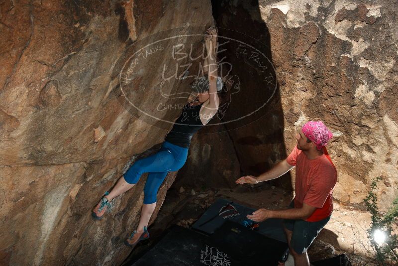 Bouldering in Hueco Tanks on 06/23/2019 with Blue Lizard Climbing and Yoga

Filename: SRM_20190623_1024200.jpg
Aperture: f/6.3
Shutter Speed: 1/250
Body: Canon EOS-1D Mark II
Lens: Canon EF 16-35mm f/2.8 L