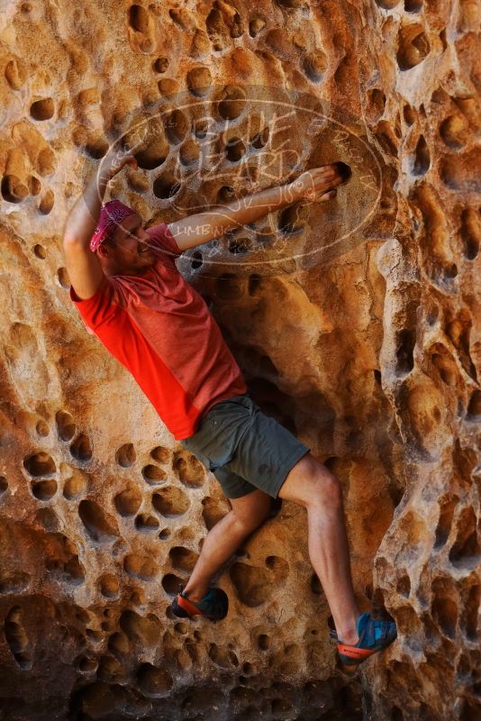 Bouldering in Hueco Tanks on 06/23/2019 with Blue Lizard Climbing and Yoga
Filename: SRM_20190623_1311110.jpg
Aperture: f/4.0
Shutter Speed: 1/125
Body: Canon EOS-1D Mark II
Lens: Canon EF 50mm f/1.8 II