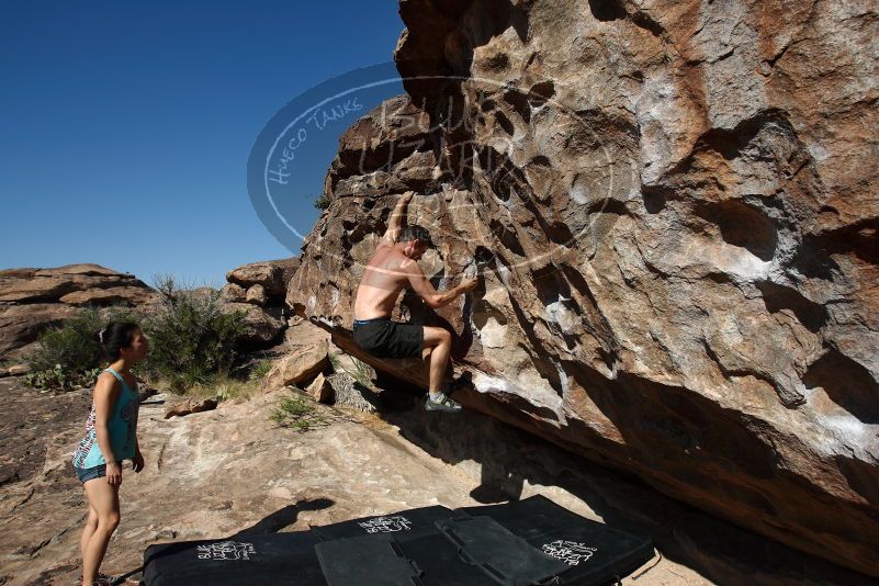 Bouldering in Hueco Tanks on 06/28/2019 with Blue Lizard Climbing and Yoga
Filename: SRM_20190628_0925050.jpg
Aperture: f/5.6
Shutter Speed: 1/400
Body: Canon EOS-1D Mark II
Lens: Canon EF 16-35mm f/2.8 L