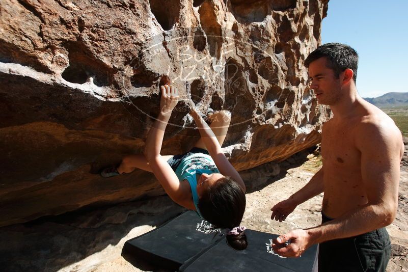 Bouldering in Hueco Tanks on 06/28/2019 with Blue Lizard Climbing and Yoga
Filename: SRM_20190628_0935100.jpg
Aperture: f/5.6
Shutter Speed: 1/400
Body: Canon EOS-1D Mark II
Lens: Canon EF 16-35mm f/2.8 L