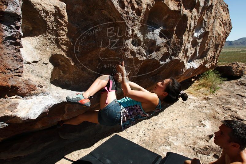 Bouldering in Hueco Tanks on 06/28/2019 with Blue Lizard Climbing and Yoga
Filename: SRM_20190628_1000230.jpg
Aperture: f/6.3
Shutter Speed: 1/400
Body: Canon EOS-1D Mark II
Lens: Canon EF 16-35mm f/2.8 L