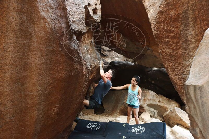 Bouldering in Hueco Tanks on 06/28/2019 with Blue Lizard Climbing and Yoga

Filename: SRM_20190628_1655030.jpg
Aperture: f/3.2
Shutter Speed: 1/160
Body: Canon EOS-1D Mark II
Lens: Canon EF 50mm f/1.8 II